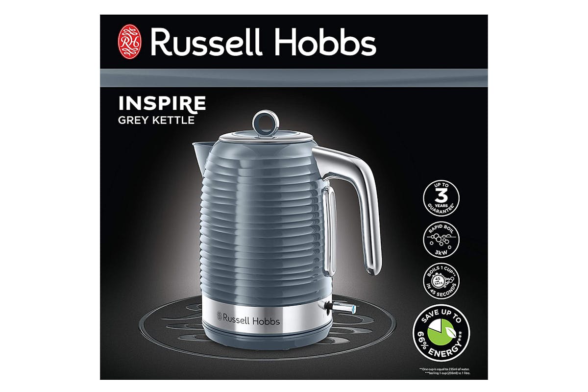 Russell Hobbs 1.7L Inspire Electric Kettle | 24363 | Grey-11