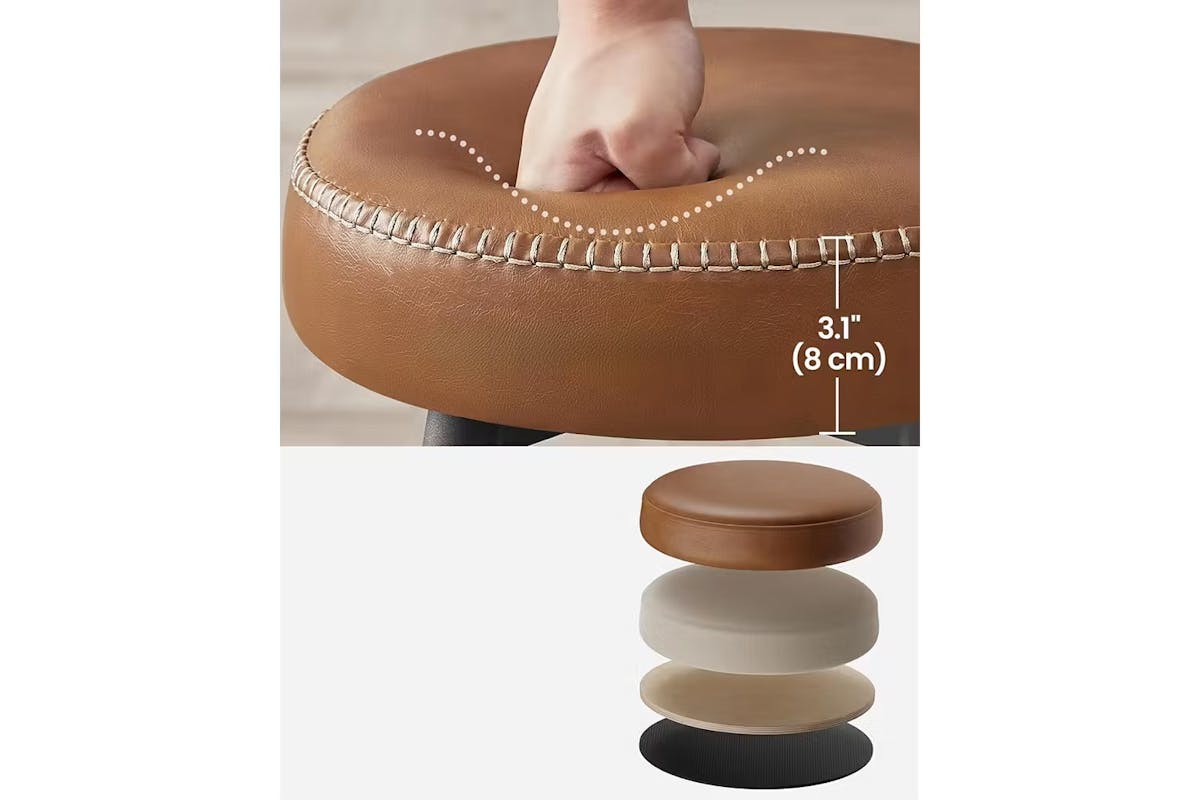 Vasagle Echo Collection Bar Stools | Set of 2 | Caramel Brown [Ex-Display - DC250587-000015]-6