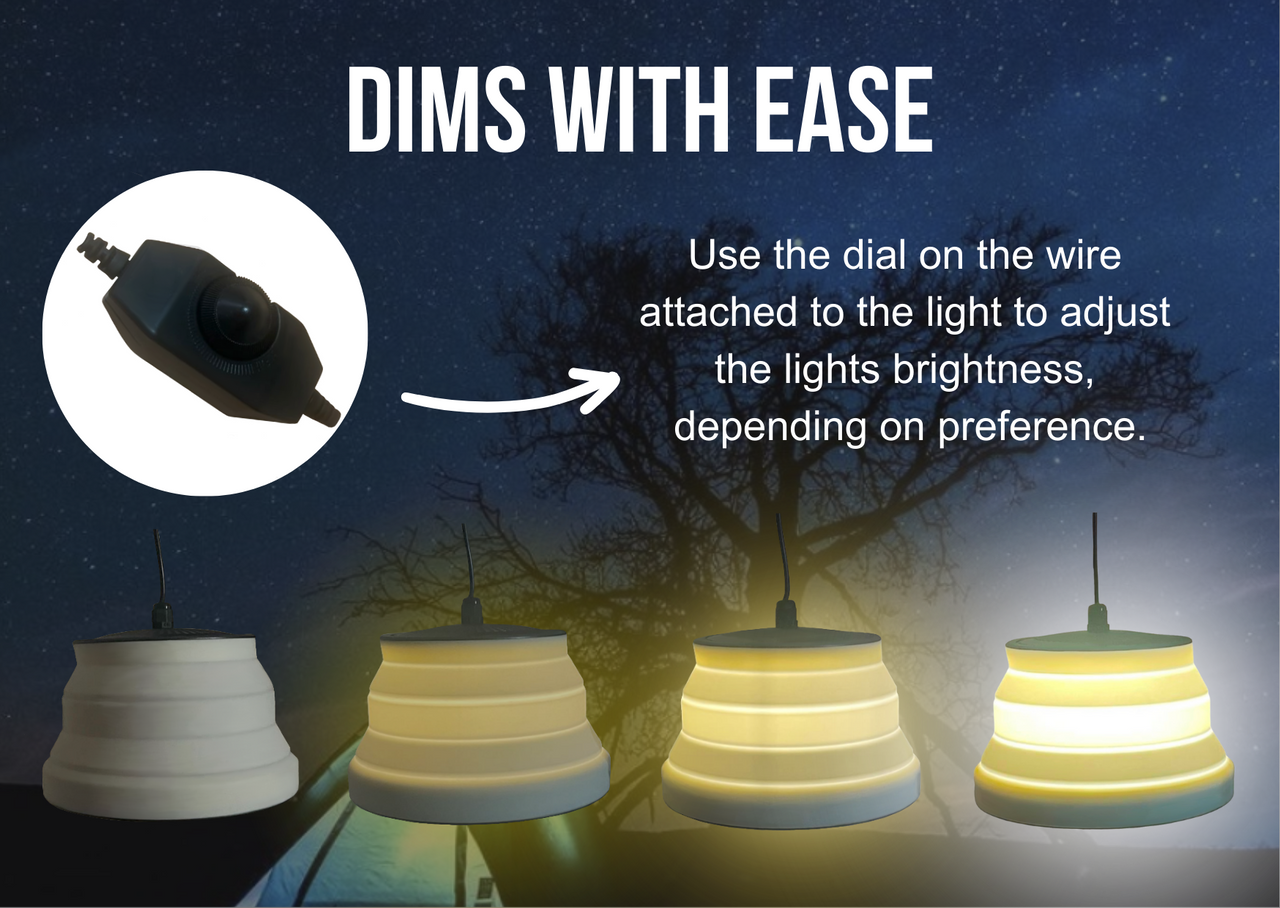 Silicone Camping Lantern Dimmable 240v | Adjustable Led Lighting | Compact Design-4