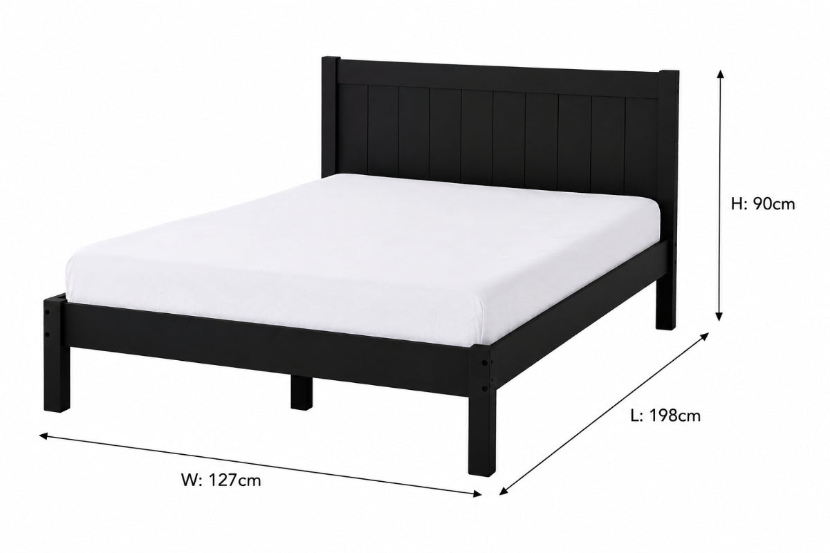 Jay Bed Frame | Small Double | 4ft | Black-3