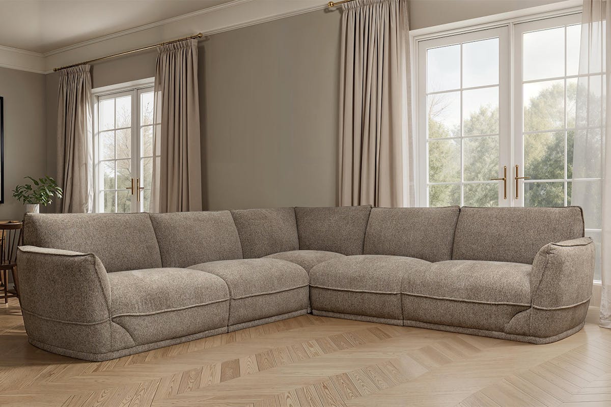 Inga Corner Sofa | Fabric | Mink-2
