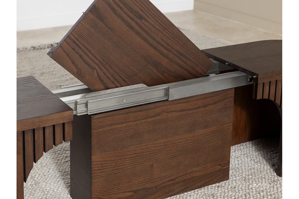 Transformer Round Bench | Dark Walnut-5