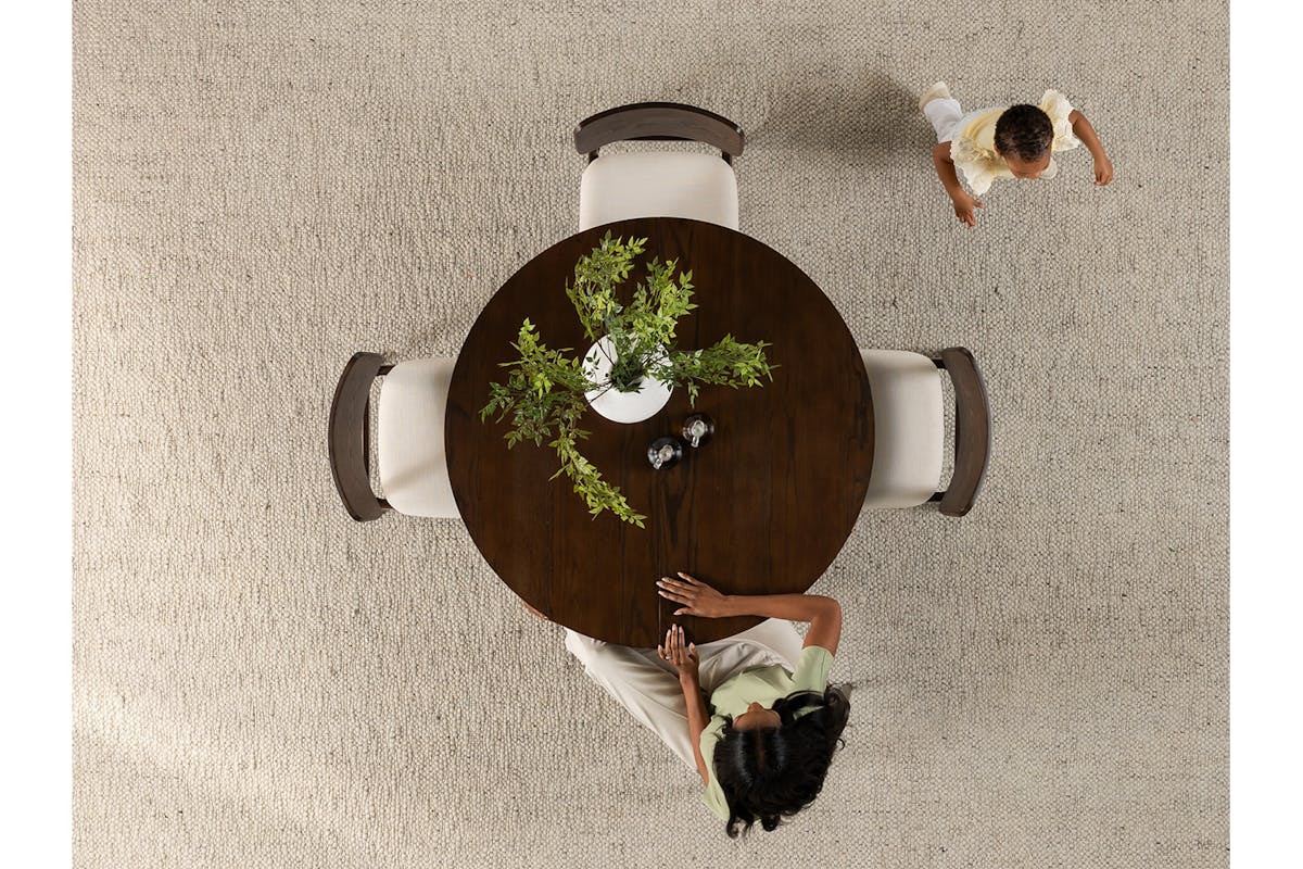 Transformer Round Extending Dining Table | Dark Walnut-4