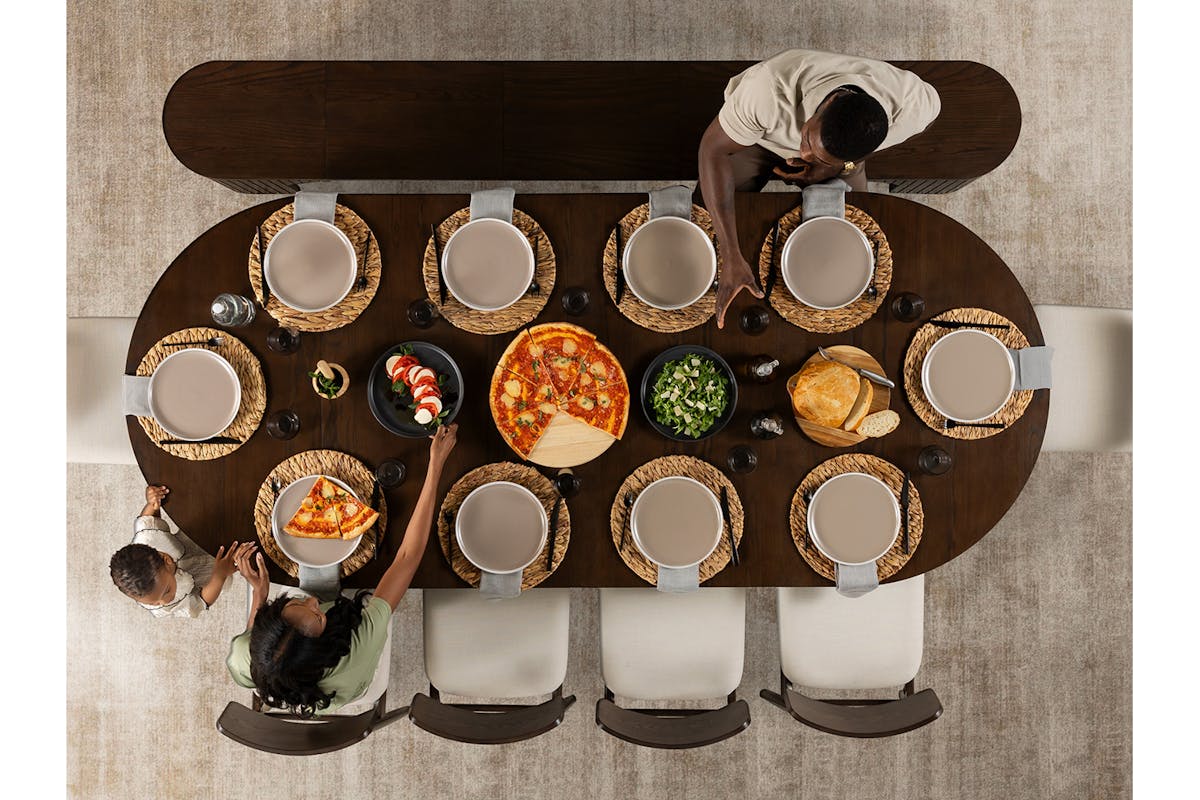 Transformer Round Extending Dining Table | Dark Walnut-5