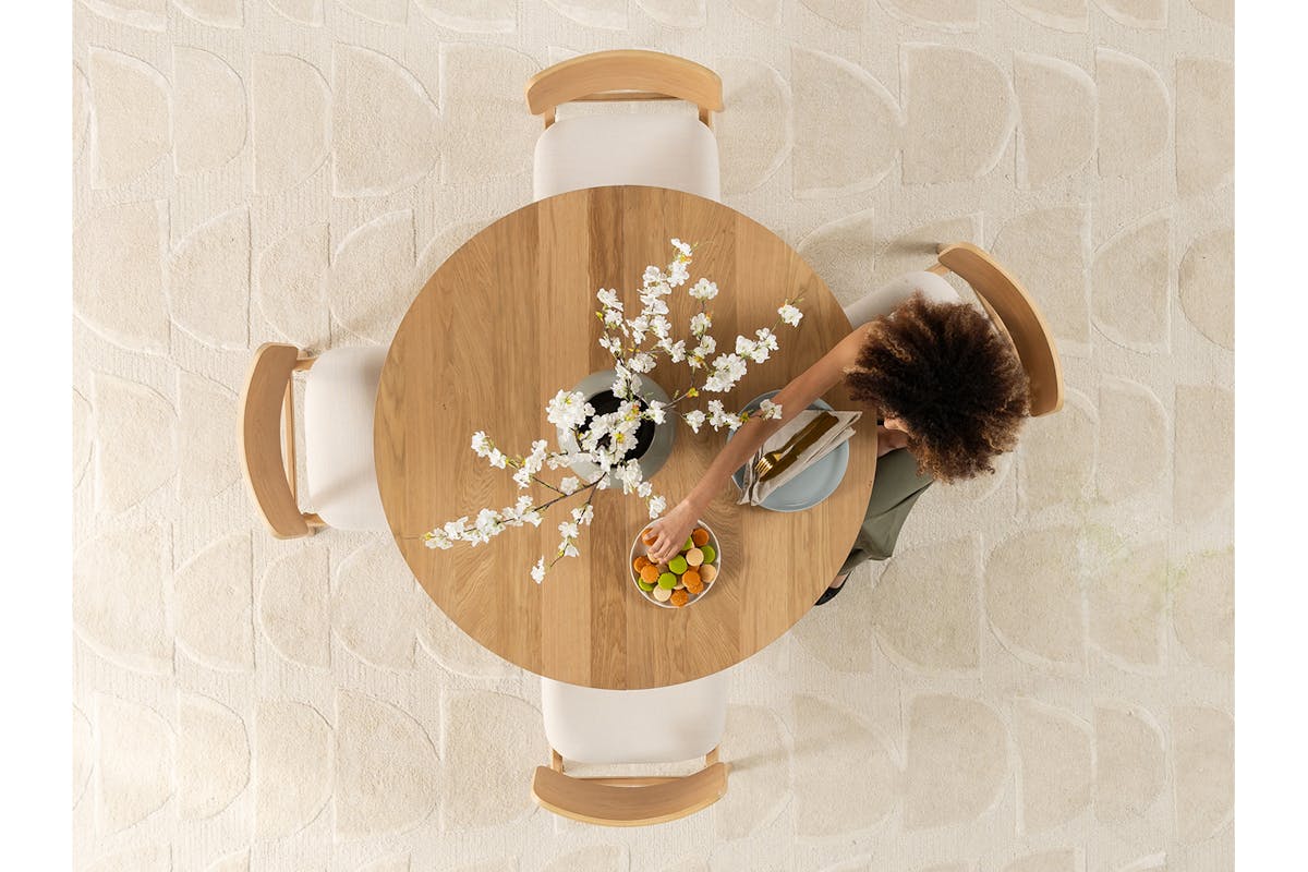 Transformer Round Extending Dining Table | Scandinavian Oak | Including 3 panels-7