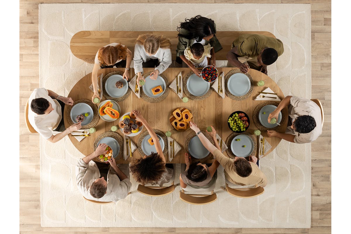 Transformer Round Extending Dining Table | Scandinavian Oak | Including 3 panels-8