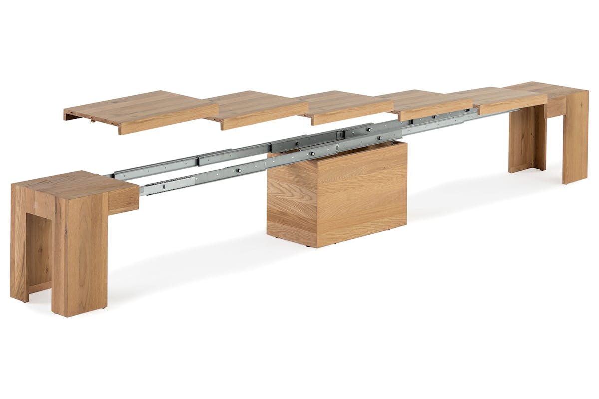 Transformer Bench | Scandinavian Oak | Including 5 extension  panels-2