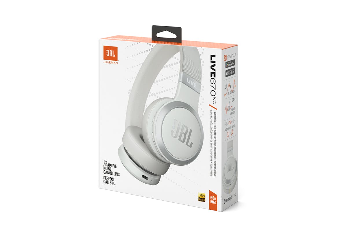 JBL Live 670NC On-Ear Wireless Noise Cancelling Headphone | White-10