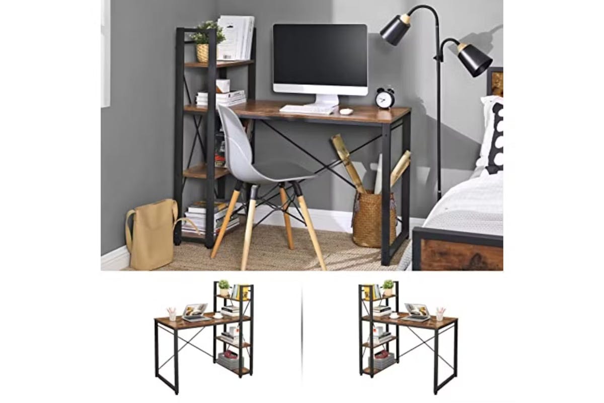 Vasagle Computer Desk | 120cm | Vintage Brown/Black [Ex-Display - DC250587-000077]-4